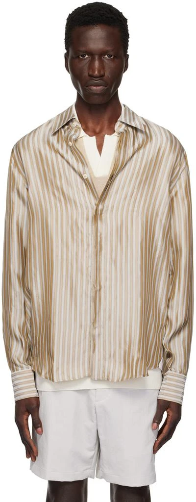 Tiger of Sweden Brown Baarney Shirt 1