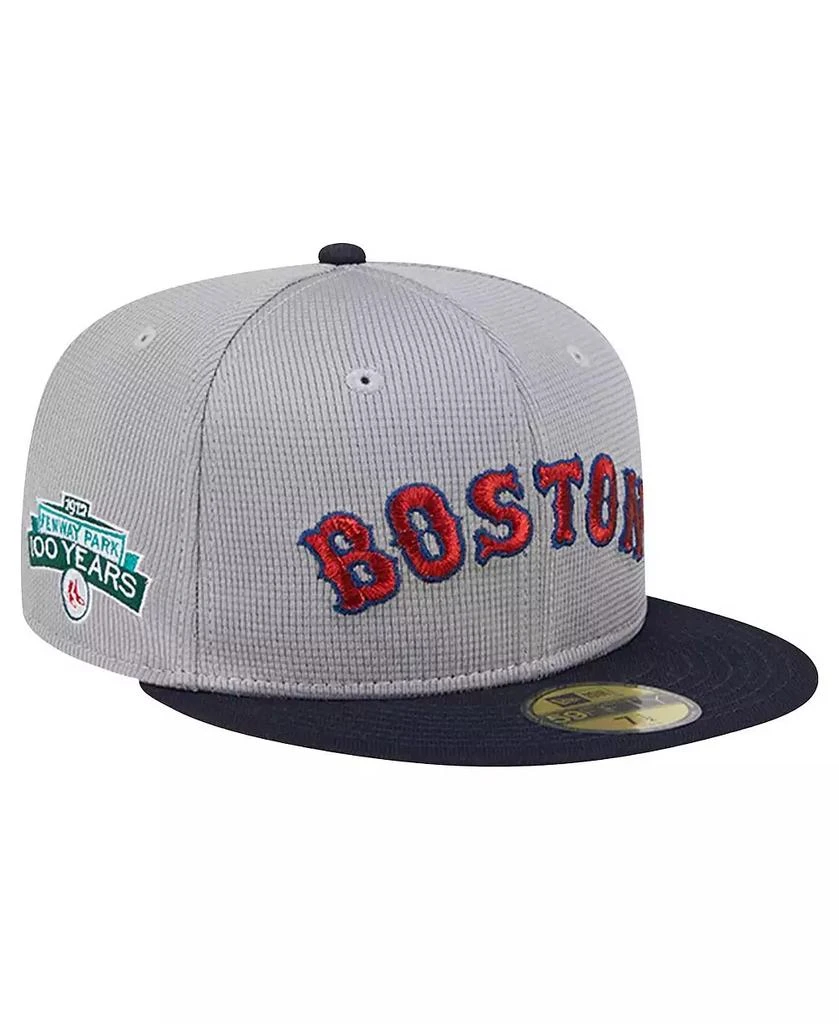 New Era Men's Gray Boston Red Sox Pivot Mesh 59FIFTY Fitted Hat 1