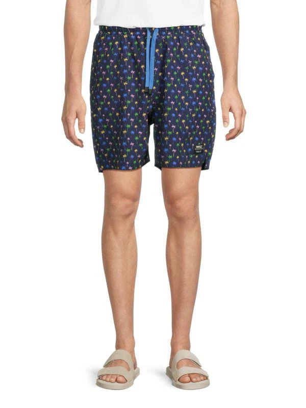WeSC Unisex Austin Tree-Print Drawstring Shorts 1