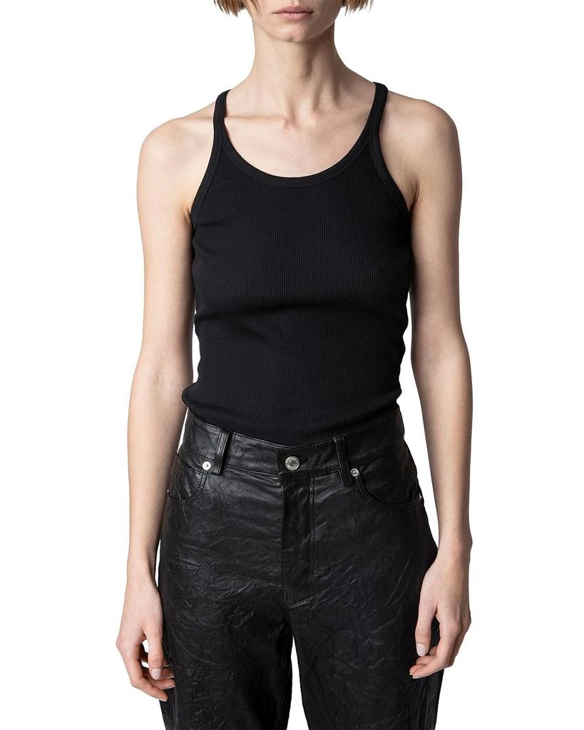 Zadig&Voltaire Alba Ribbed Cotton Tank 1