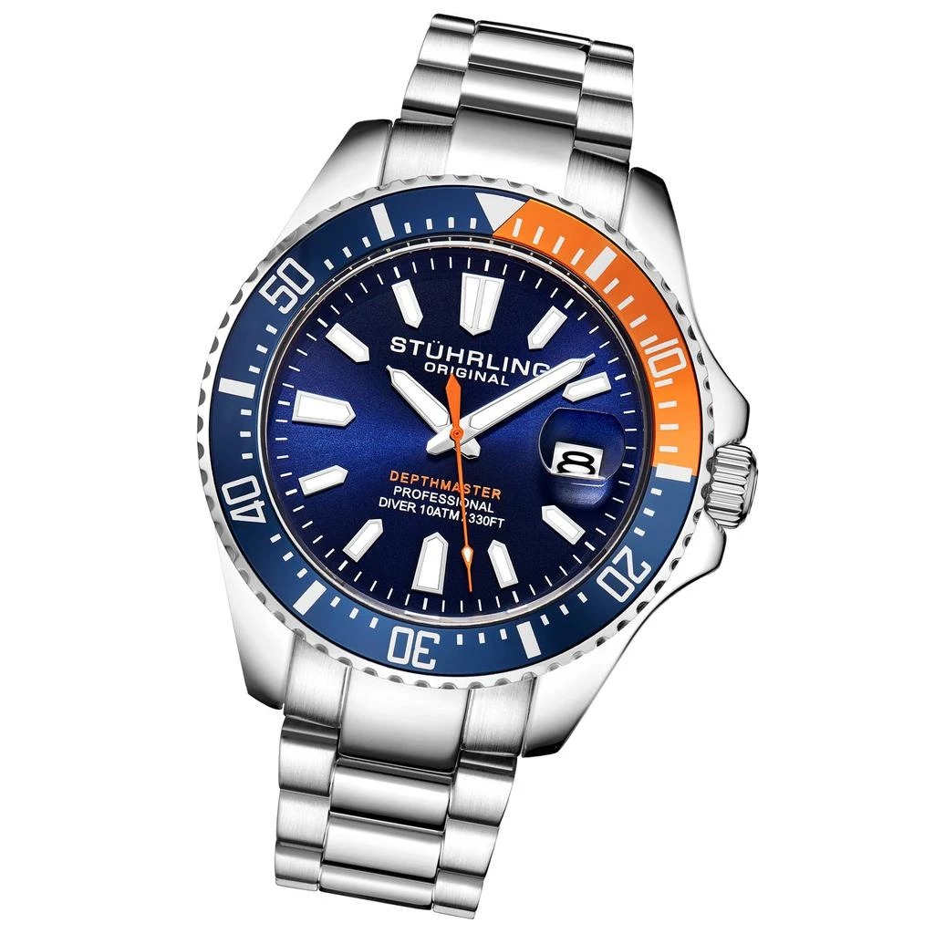 Stuhrling Original Depthmaster 3950A Quartz 42mm Diver 10