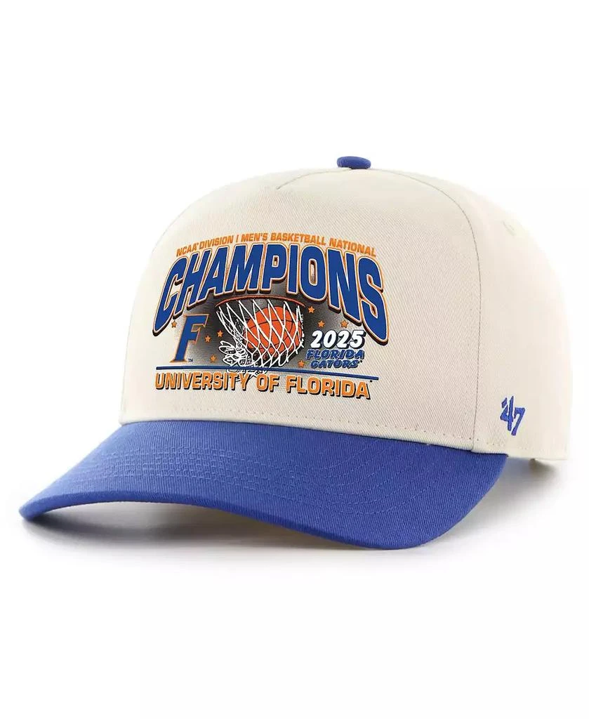 47 Brand Men's Natural/Royal Florida Gators 2025 NCAA Men's Basketball National Champions Two-Tone Hitch Adjustable Hat 1