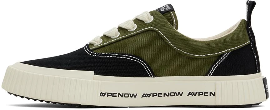 AAPE by A Bathing Ape Black & Khaki AAPENOW Galaxy Low-Top Sneakers 3