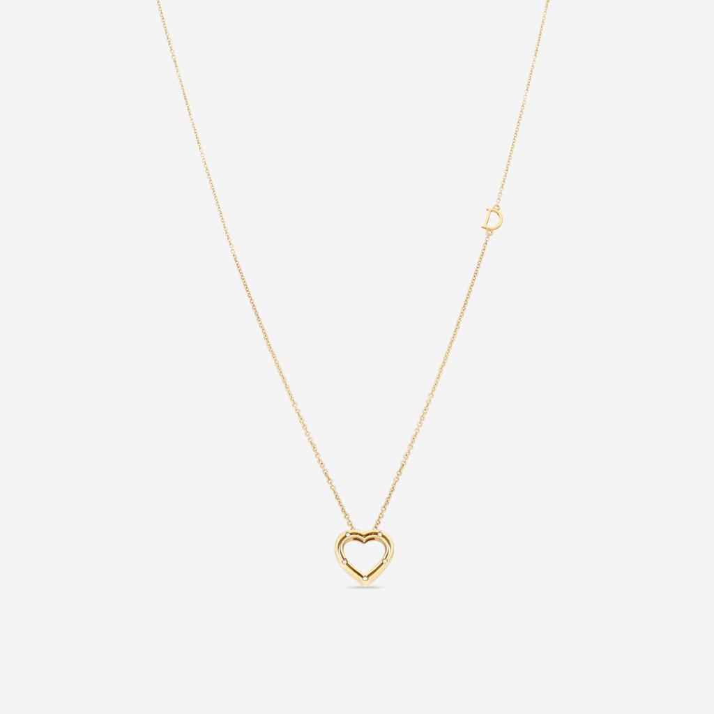 Damiani Damiani 18K Yellow Gold Diamond Heart Pendant Necklace 20077090