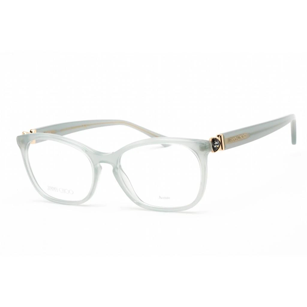 Jimmy Choo Jimmy Choo Women's Eyeglasses - Full Rim Cat Eye Green Plastic Frame | JC317 01ED 00 1
