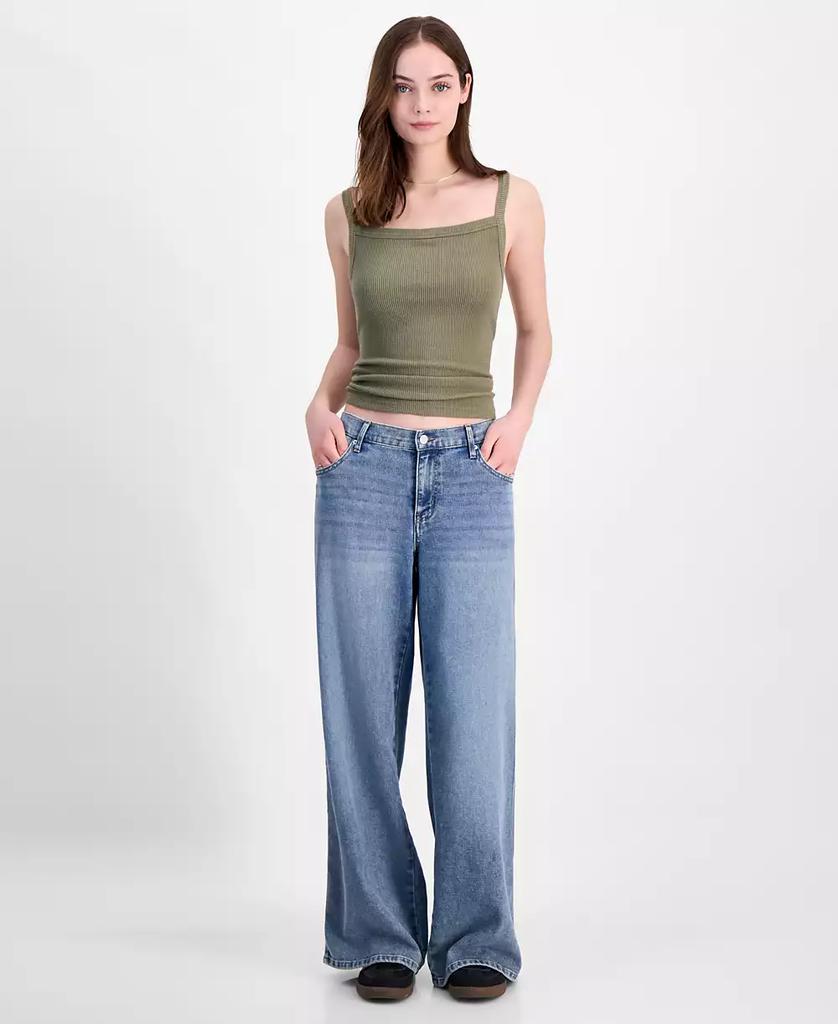 Vanilla Star Juniors' Mid Rise Wide Leg Jeans