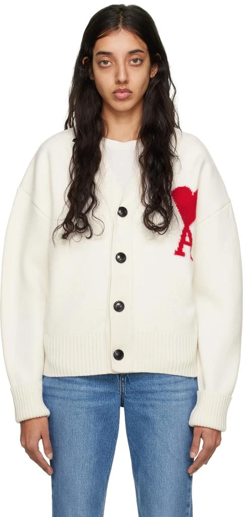 AMI Off-White Ami de Cœur Cardigan 1