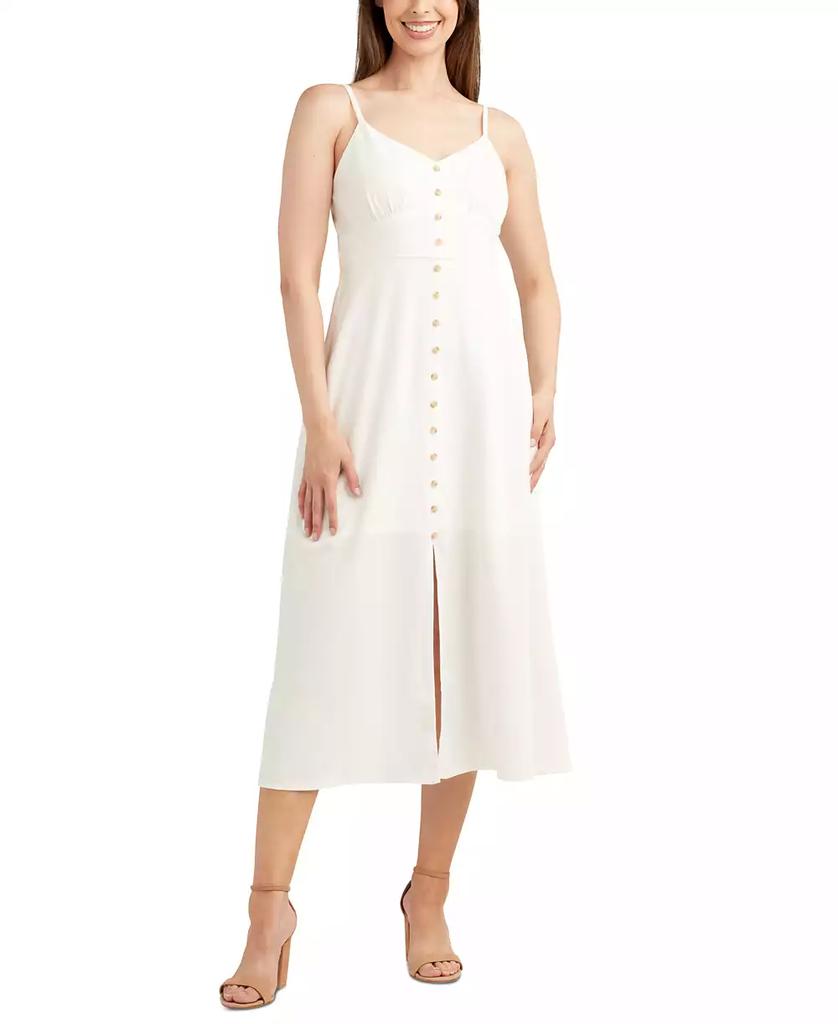 BCX Juniors' Button-Front Sleeveless Midi Dress