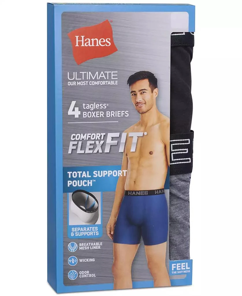 Hanes Men's 4-Pk. Ultimate® Comfort Flex Fit® Ultra Soft Boxer Briefs 2