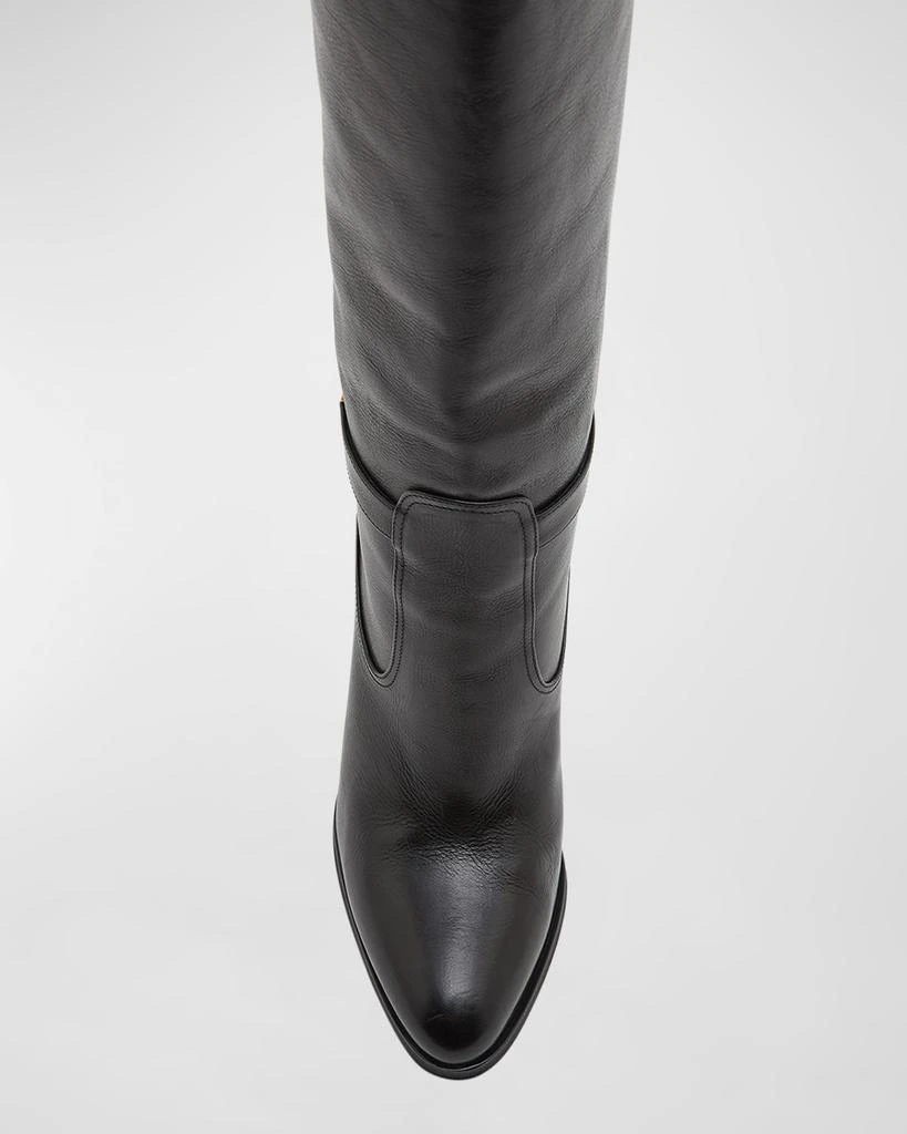 Yves Saint Laurent Diane Leather Buckle Knee Boots 4