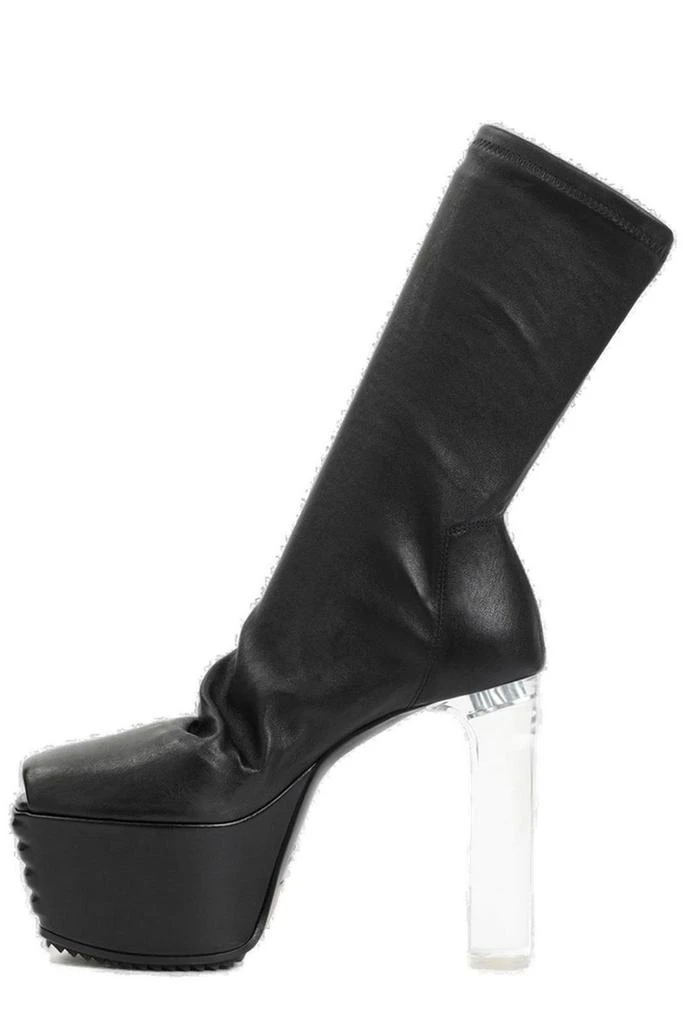 Rick Owens Rick Owens Peep Toe Block Heel Boots 2