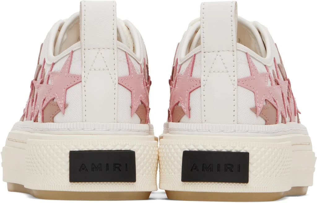 AMIRI White & Pink Stars Court Low Sneakers 2