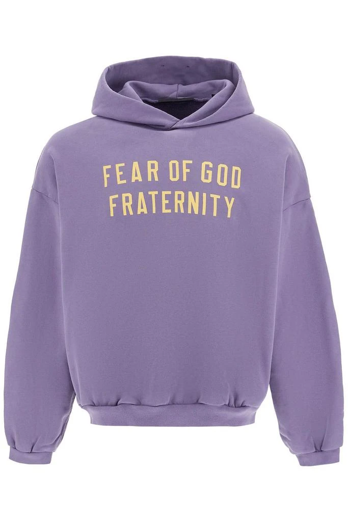 Essentials Fear Of God Essentials Logo Printed Long Sleeved Hoodie 1