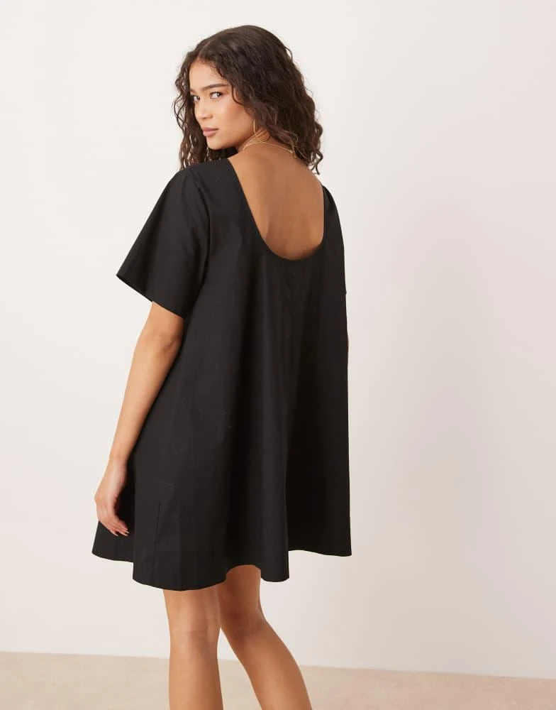 asos black t shirt dress ASOS DESIGN oversized mini t-shirt dress in black