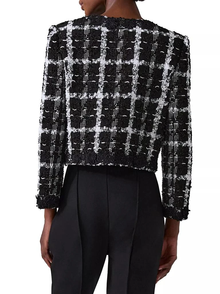 Carolina Herrera Tweed Collarless Jacket 4