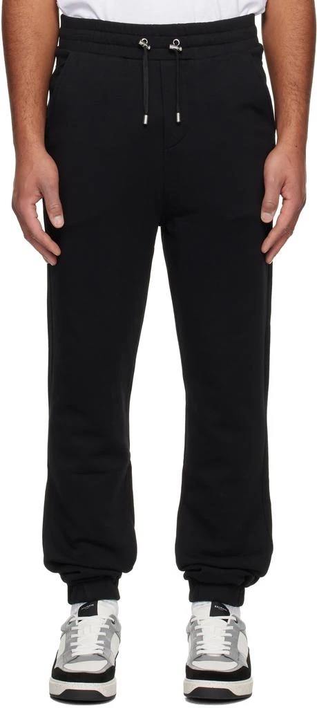Balmain Black Small 
Balmain
 Stamp Sweatpants 1