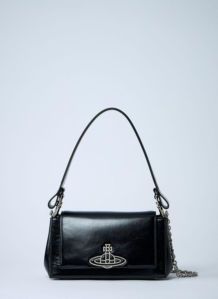 ◆Vivienne Westwood◆HAZEL ショルダーバッグS Hazel Small leather shoulder bag in black - Vivienne