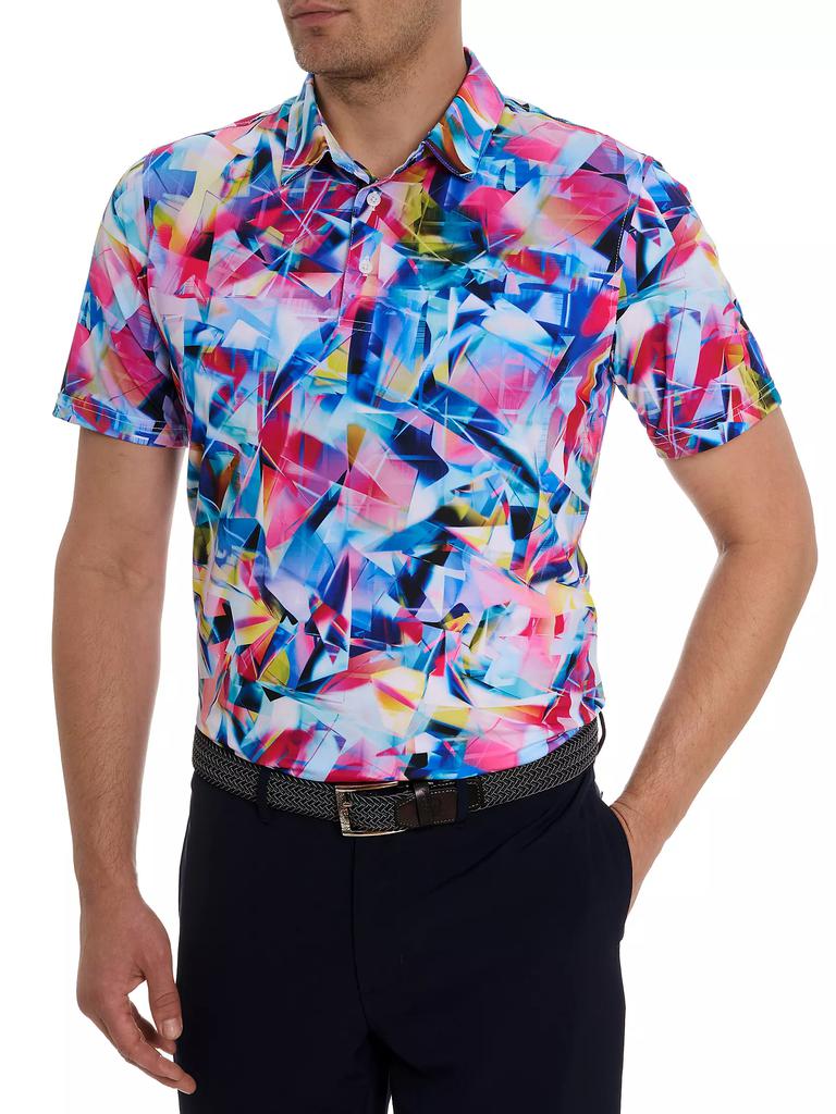 Robert Graham Color Up Abstract Polo Shirt