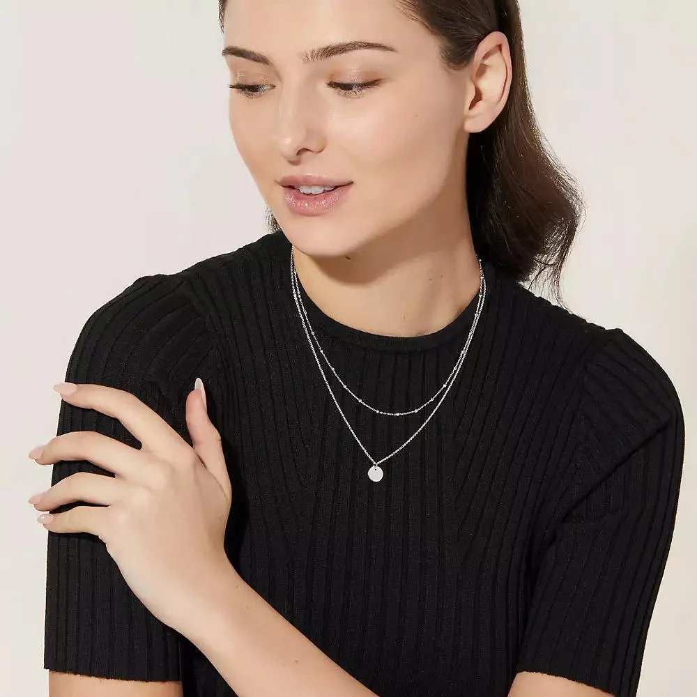 Ana Luisa Coin Necklace Set - Willow Silver 4