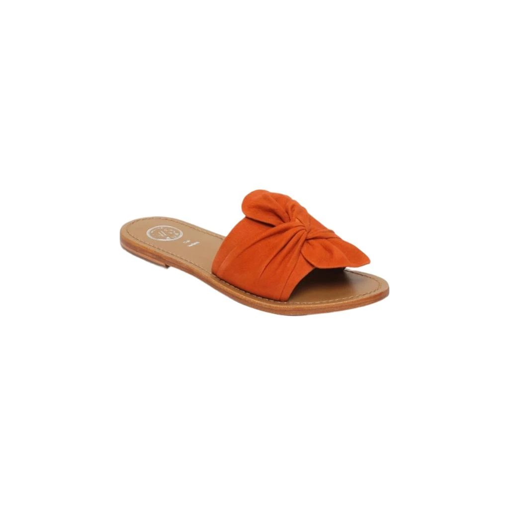 White Sun Mules Simpatica - Orange Goat Suede - Orange 1
