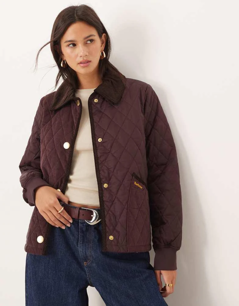 Barbour Barbour Marla quilted jacket in burgundy 1