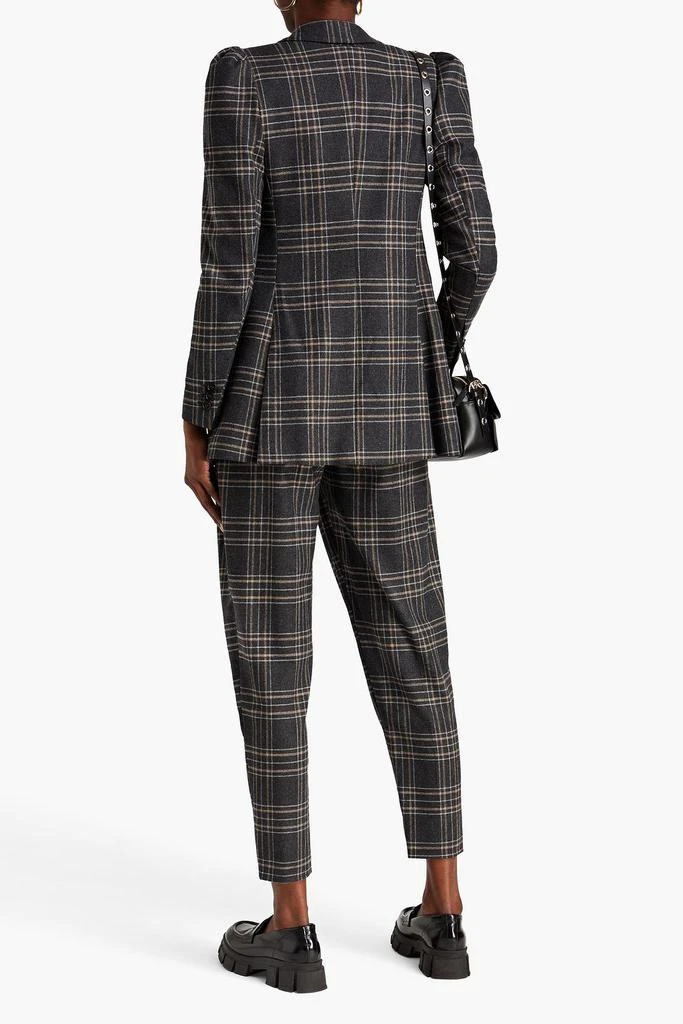 RED Valentino Double-breasted checked flannel blazer 3