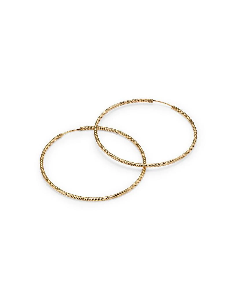 Bloomingdale's 14K Yellow Gold Twisted Endless Hoop Earrings 3