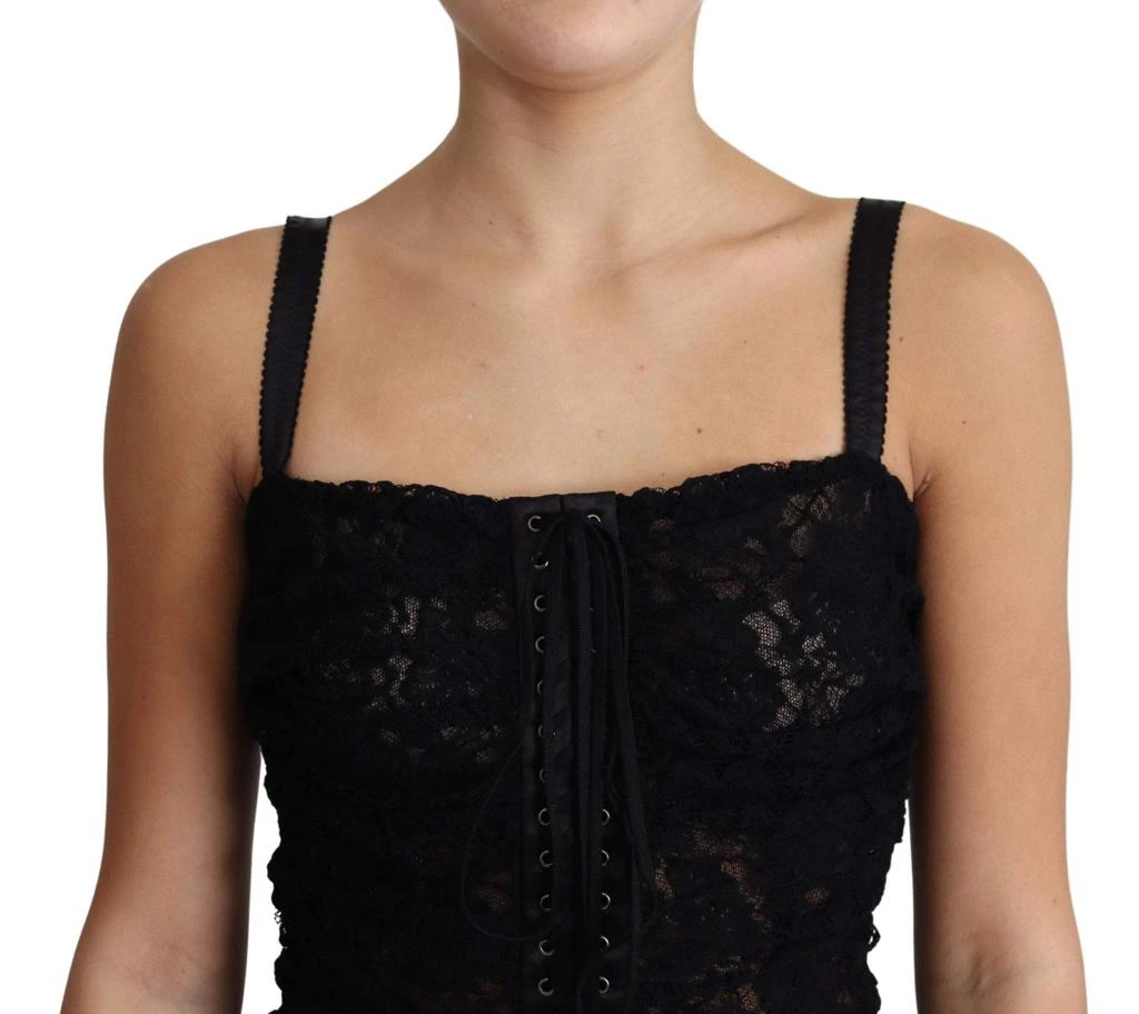 Shop Dolce & Gabbana Black Lace Up Floral Corset Bustier Mini Dress on Sale  at BeyondStyle  Get 65% Off Dolce & Gabbana Black Lace Up Floral Corset  Bustier Mini Dress with