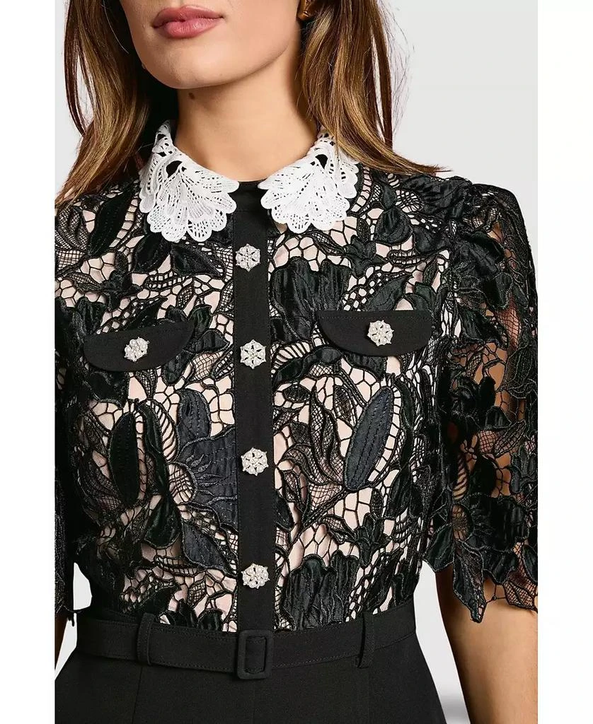 Coast Women's Lace Shirt Short Sleeve Jumpsuit 5