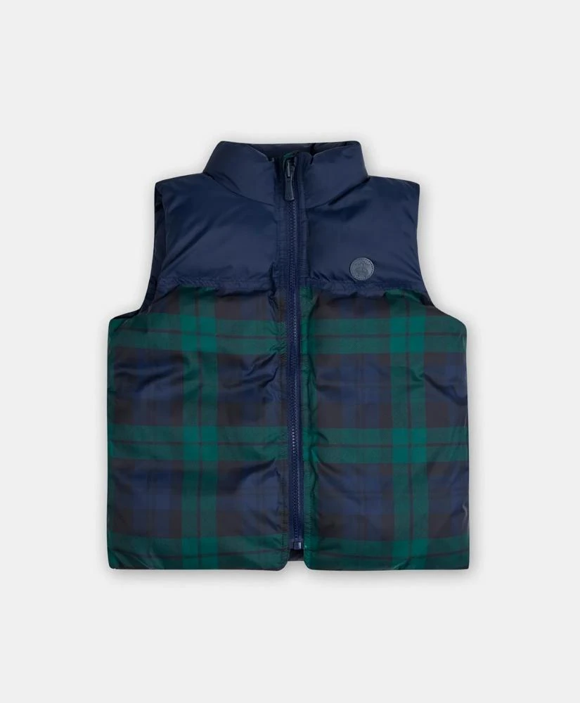Brooks Brothers Boys Reversible Quilted Puffer Vest with Hood 1
