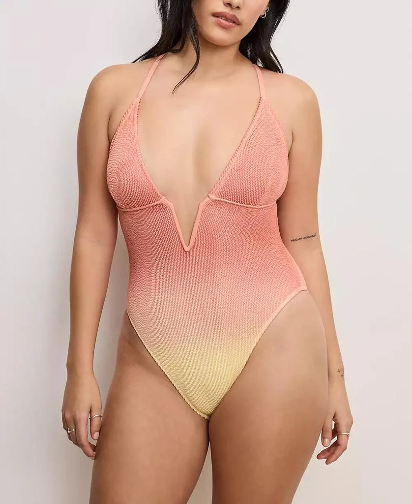 Good American Women's Always Fits Deep V-Neck Underwire Swimsuit 5