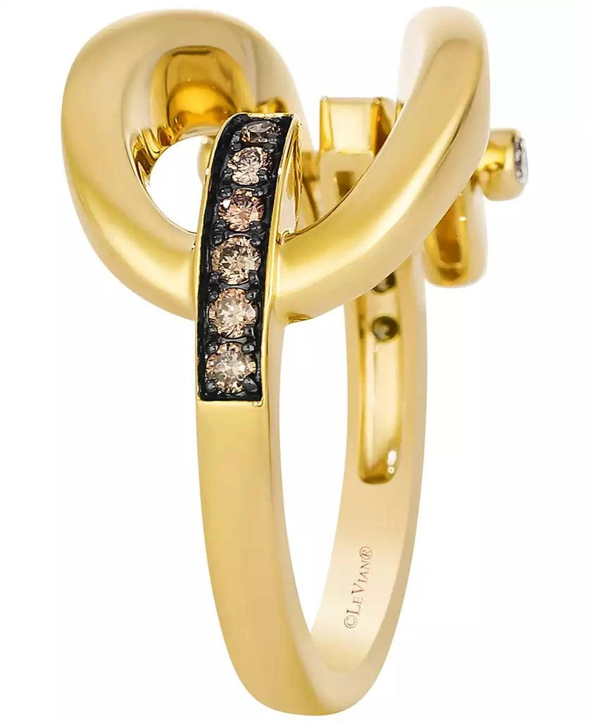 Le Vian Chocolate Diamonds (0.18 ct. t.w.) 
Nude Diamond (0.04 ct. t.w.) Ring in 14k Honey Gold 3