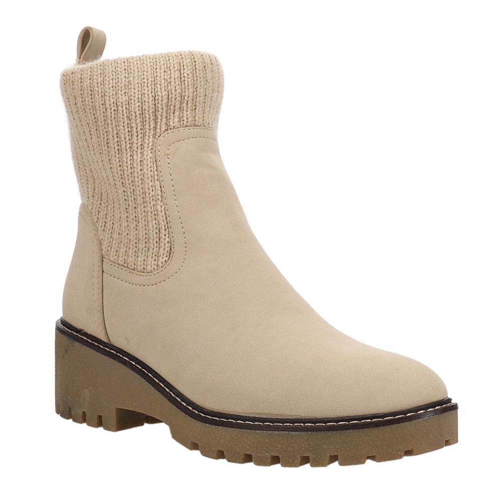 MIA Kara Lug Sole Pull On Round Toe Booties