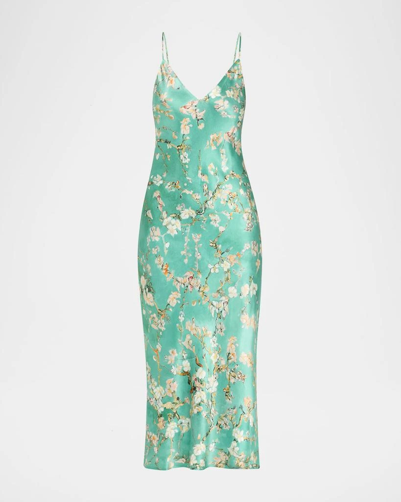 L'Agence Cherry Blossom Seridie Mid-Length Slip Dress 1
