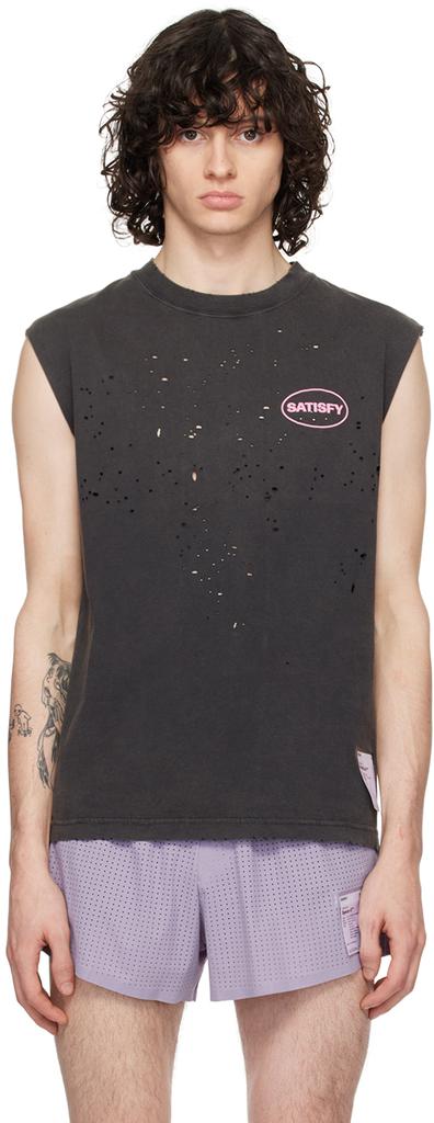 Satisfy Black Muscle Tank Top