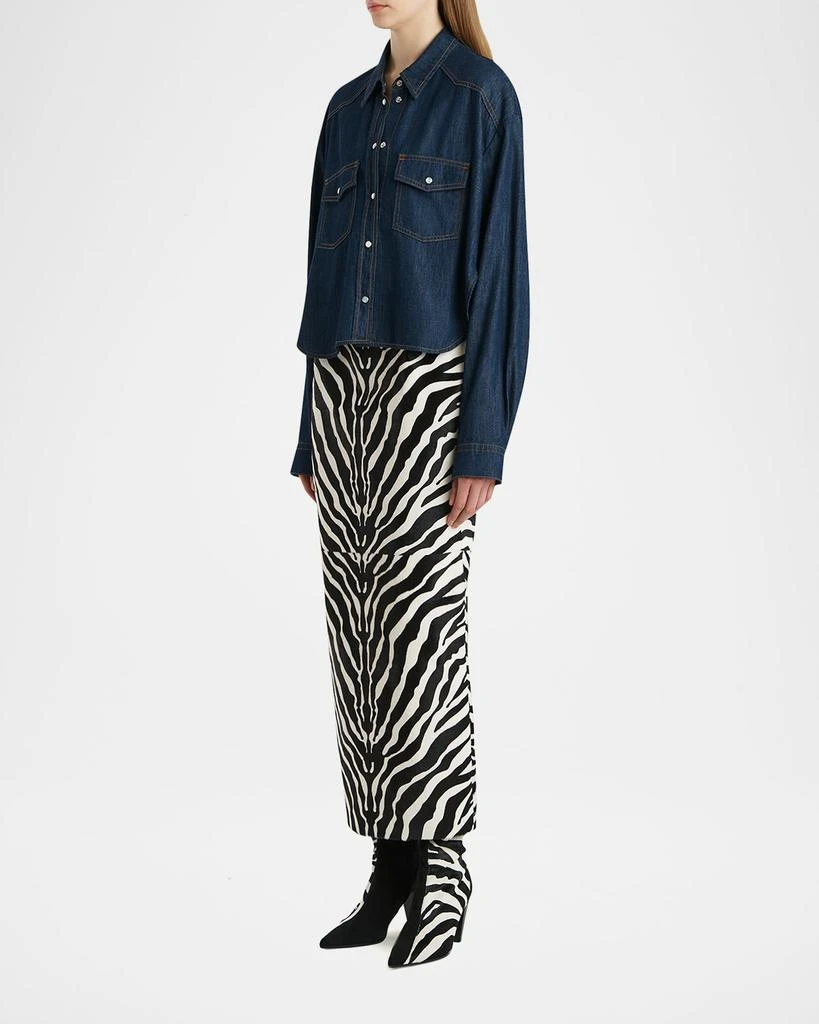 Khaite Grenon Denim Western Top 2