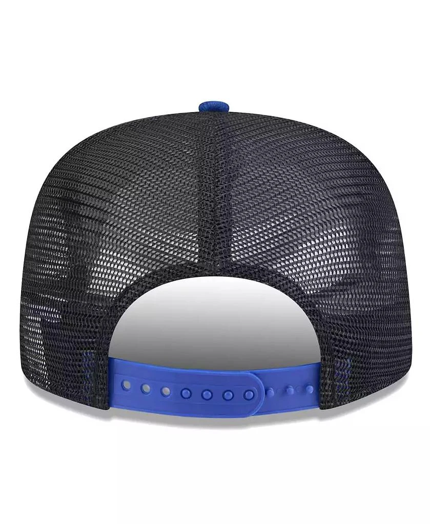 New Era Men's Black/Royal Philadelphia 76ers Throwback Team Arch Golfer Snapback Hat 4