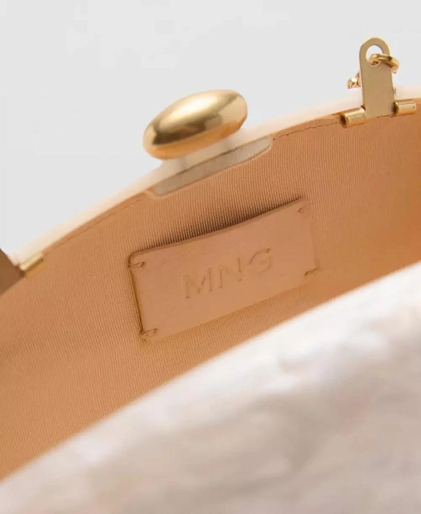 Mango Women's Mother of Pearl-Effect Clutch Bag 4