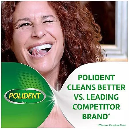 Polident Polident 3-Minute Triple-Mint Antibacterial Denture Cleanser, Effervescent Tablets, 120 ct., 2 pk. 6