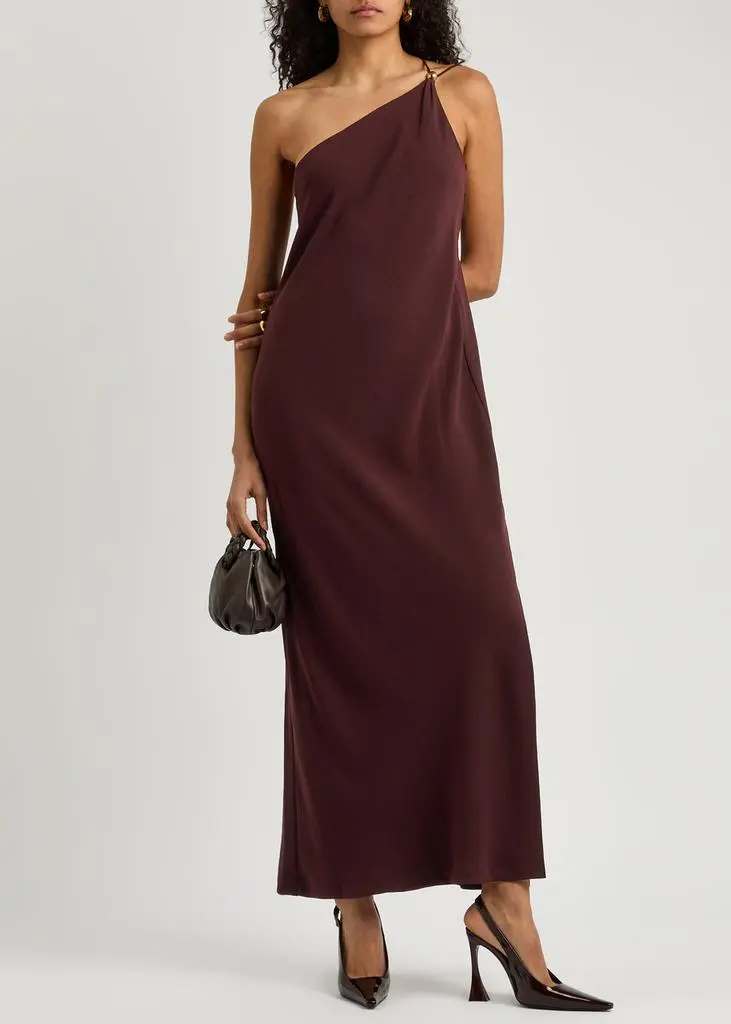 Vince One-shoulder crepe maxi dress 4