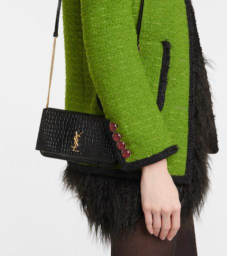 Yves Saint Laurent Cassandre leather phone pouch