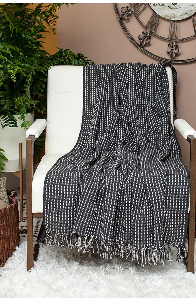Parkland Petra Casual Beige 52" x 67" Woven Handloom Throw