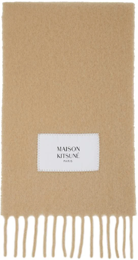 Maison Kitsun�é Beige Baby Alpaca Scarf