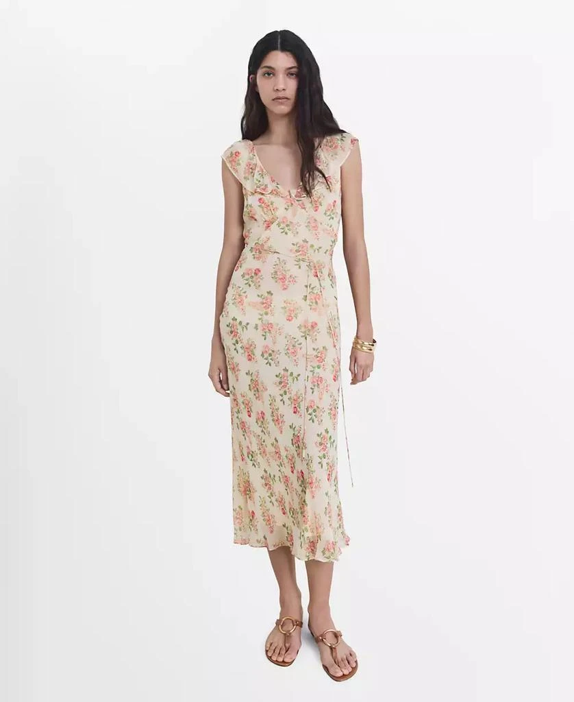 Women's Bow Detail Floral Midi Dress  On Sale Now with Up to 51% Off |  Discover Exclusive Deals & Savings at BeyondStyle  Authentic Mango dress|women's  fashion, shoes & accessories|dresses with