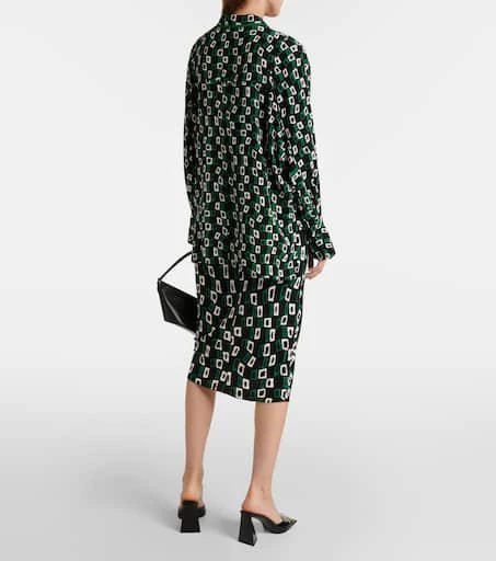 Diane von Furstenberg Alona printed crêpe shirt 3