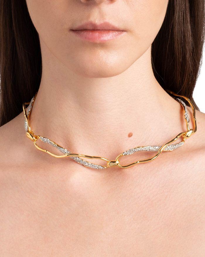 Alexis Bittar Solanales Crystal Infinity Link Necklace, 16"