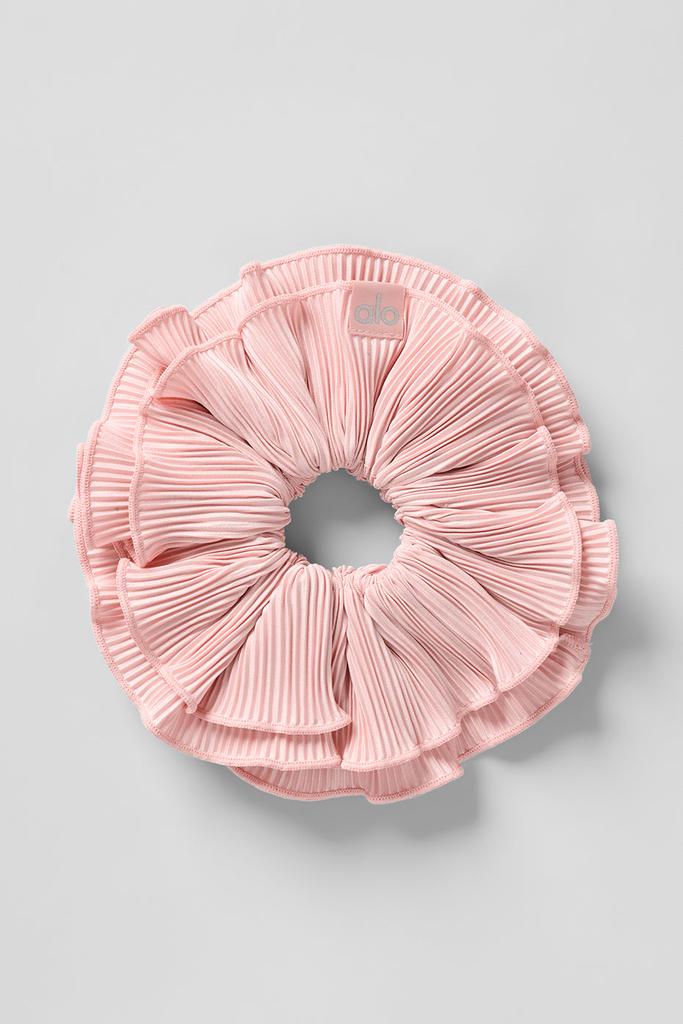 Alo Micro Plisse Oversize Scrunchie - Pink Quartz