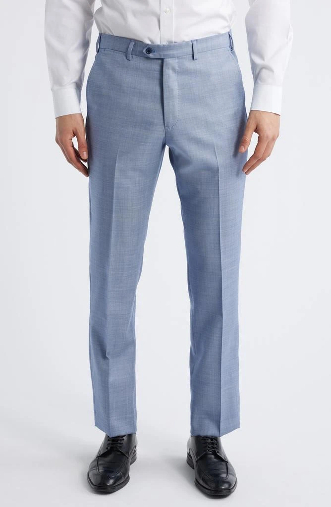 Emporio Armani Light Blue Mélange Wool Suit 6