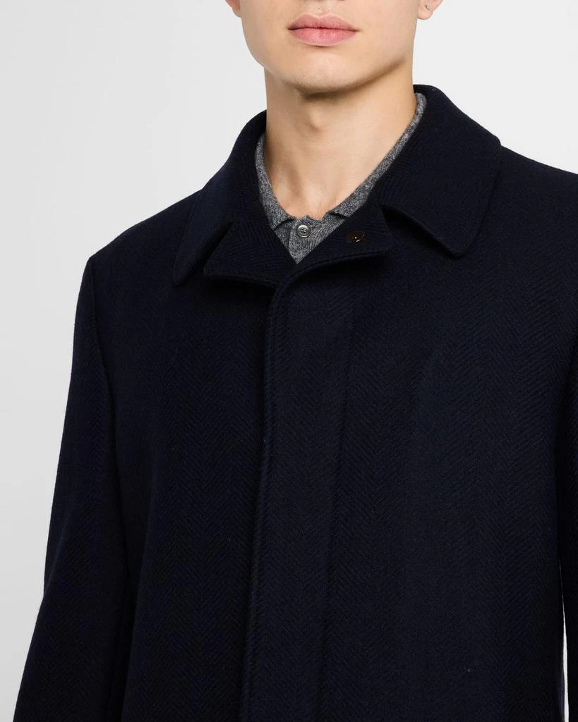 Cardinal of Canada Men's Platinum Herringbone Topcoat 5