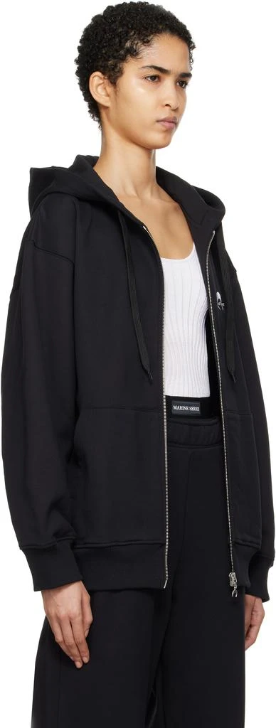 MARINE SERRE Black Moon Logo Fleece Zipped Hoodie 2